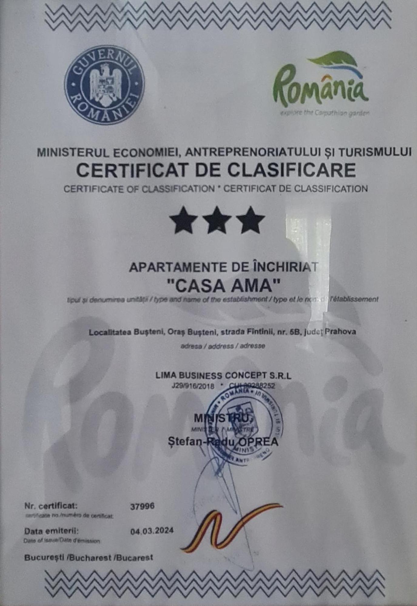 BuşteniCasa Ama别墅 外观 照片
